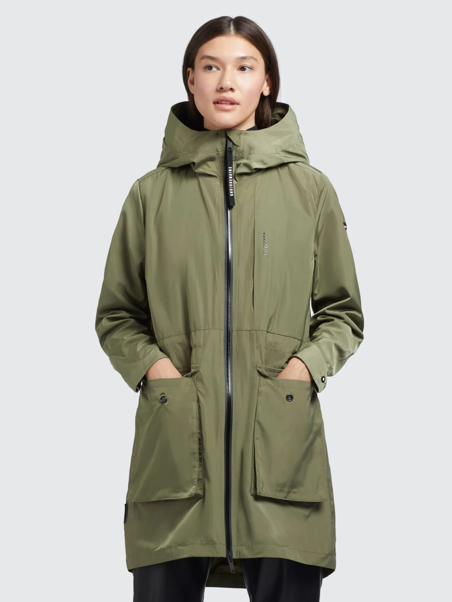 Khujo Manteaux De Mi-saison Manteau Mi-saison Ging Femme Olive 2 Khujo Manteaux De Mi-saison Manteau Mi-saison Ging Femme Olive - Image 2