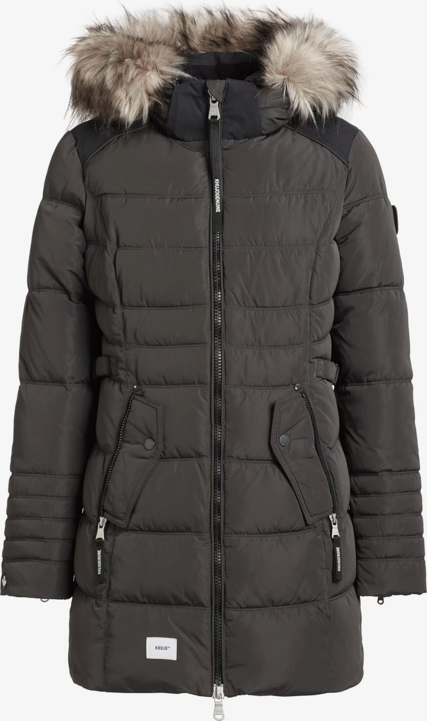 Khujo Manteaux Dhiver Manteau D’hiver Amaray Femme Anthracite 1 Khujo Manteaux Dhiver Manteau D’hiver Amaray Femme Anthracite