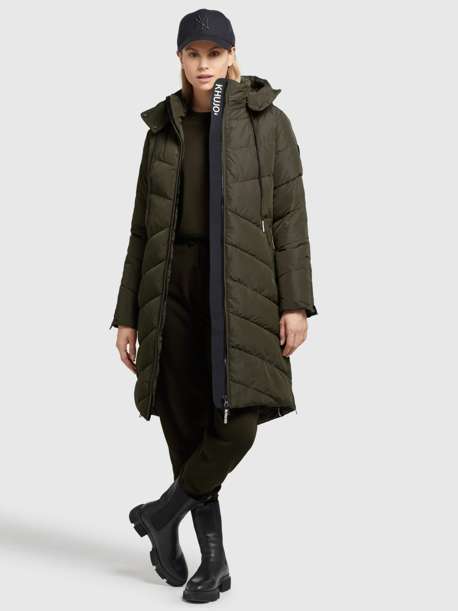 Khujo Manteaux Dhiver Manteau D’hiver Huba Femme Vert Foncé 3 Khujo Manteaux Dhiver Manteau D’hiver Huba Femme Vert Foncé - Image 3