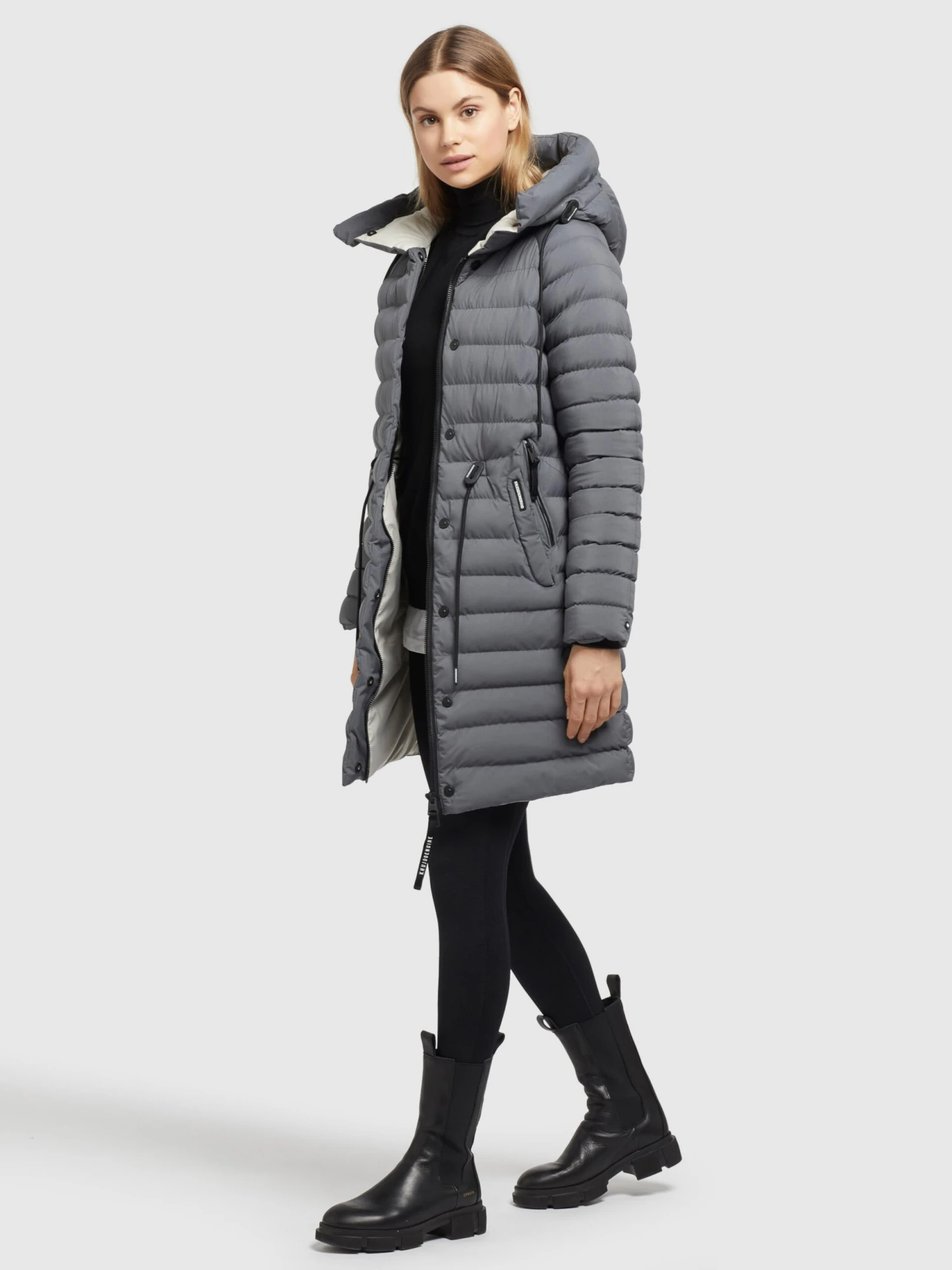Khujo Manteaux Dhiver Manteau D’hiver Niana Femme Anthracite 6 Khujo Manteaux Dhiver Manteau D’hiver Niana Femme Anthracite - Image 6