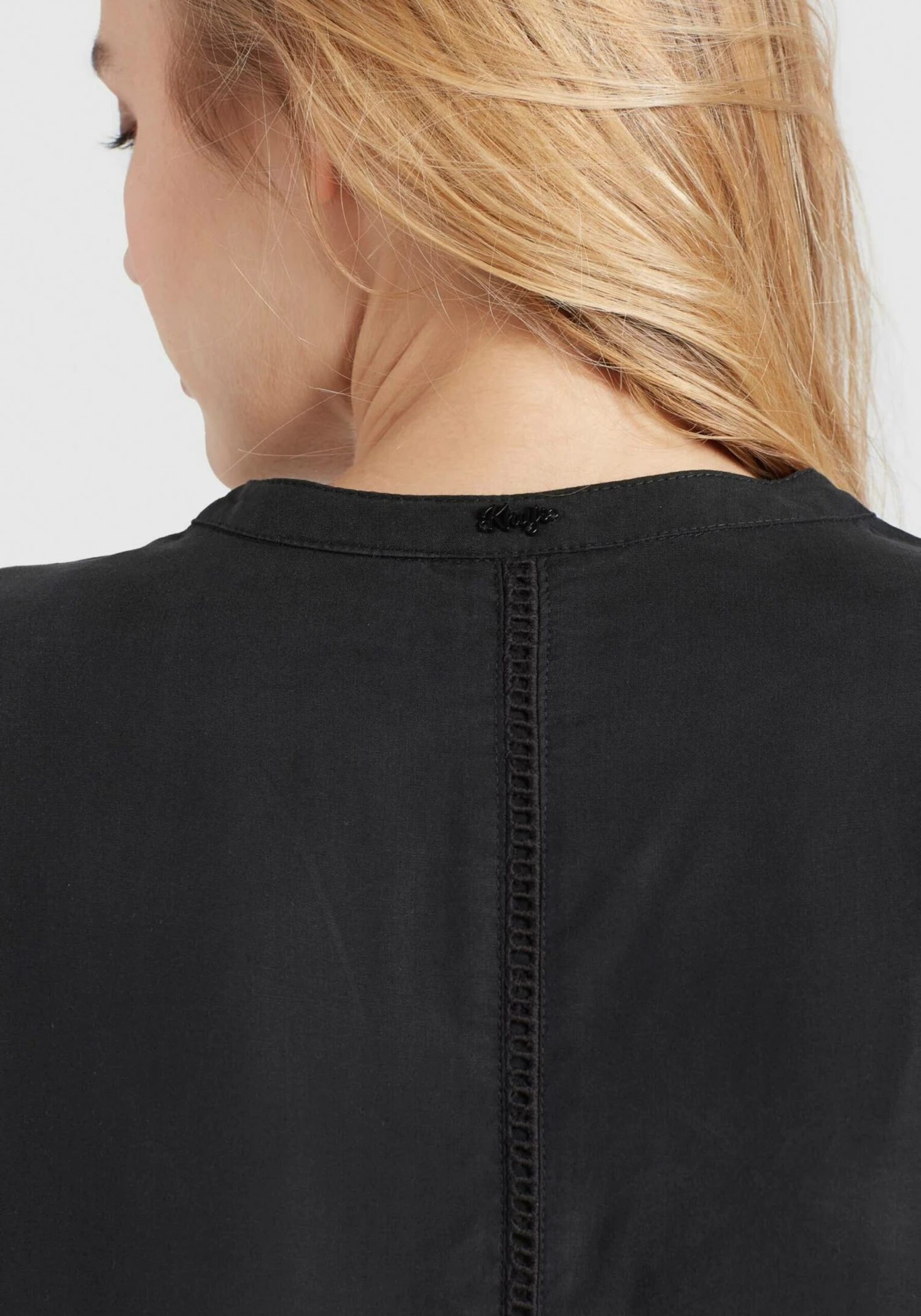 Khujo Robes Fluides Robe-chemise Crepes Femme Noir 7 Khujo Robes Fluides Robe-chemise Crepes Femme Noir - Image 7