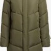 Khujo Manteaux Dhiver Manteau D’hiver TORINO3 Femme Kaki