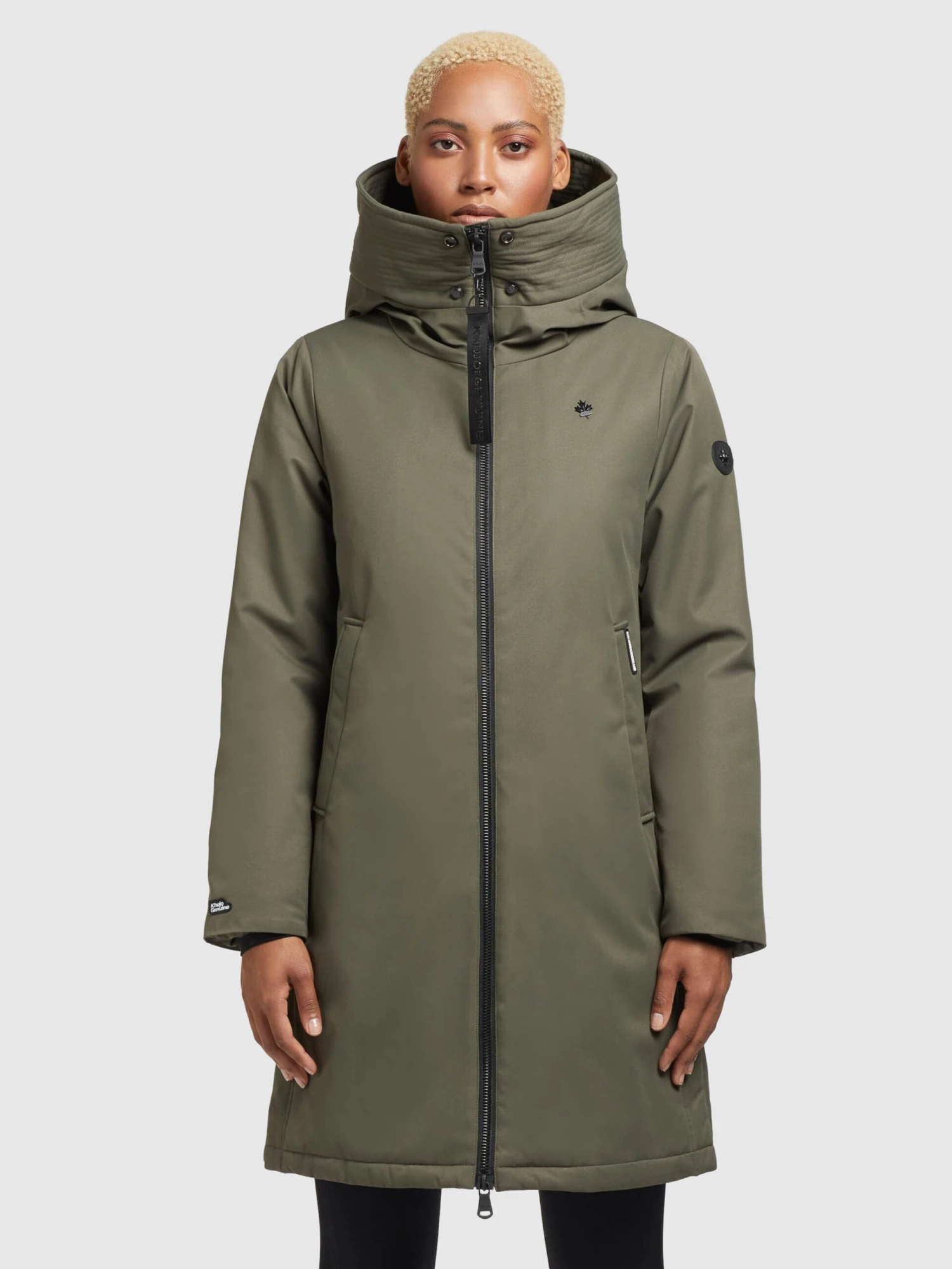 Khujo Manteaux De Mi-saison Manteau Mi-saison LISAD Femme Kaki 2 Khujo Manteaux De Mi-saison Manteau Mi-saison LISAD Femme Kaki - Image 2