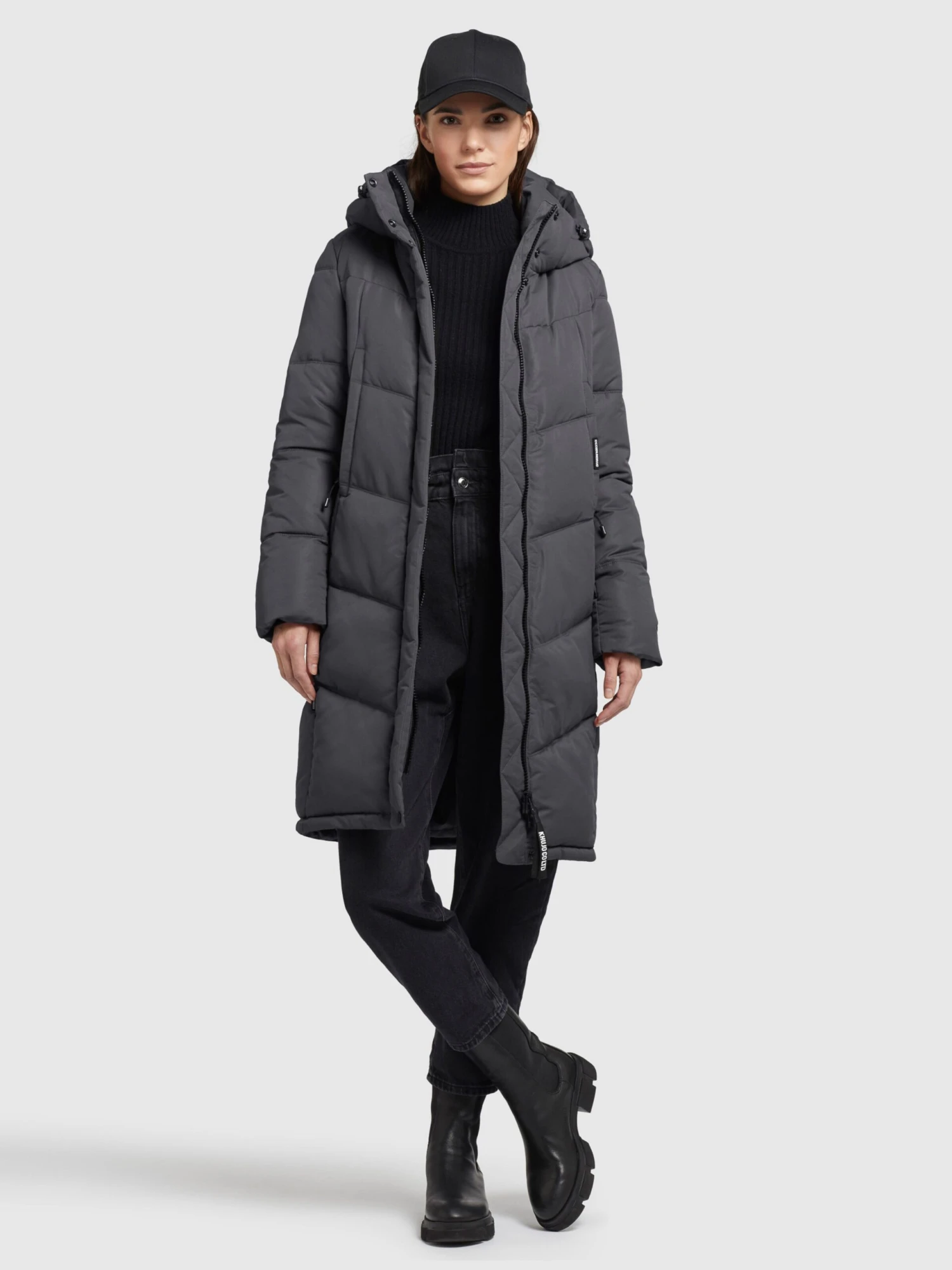 Khujo Manteaux Dhiver Manteau D’hiver Limetta Femme Graphite 3 Khujo Manteaux Dhiver Manteau D’hiver Limetta Femme Graphite - Image 3