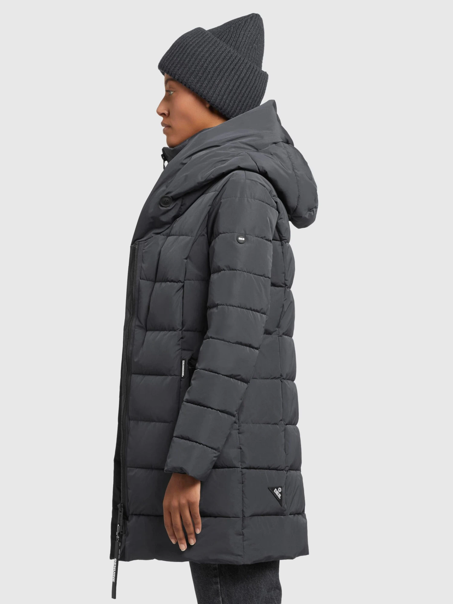 Khujo Manteaux Courts Manteau D’hiver Floyt Femme Gris Foncé 5 Khujo Manteaux Courts Manteau D’hiver Floyt Femme Gris Foncé - Image 5