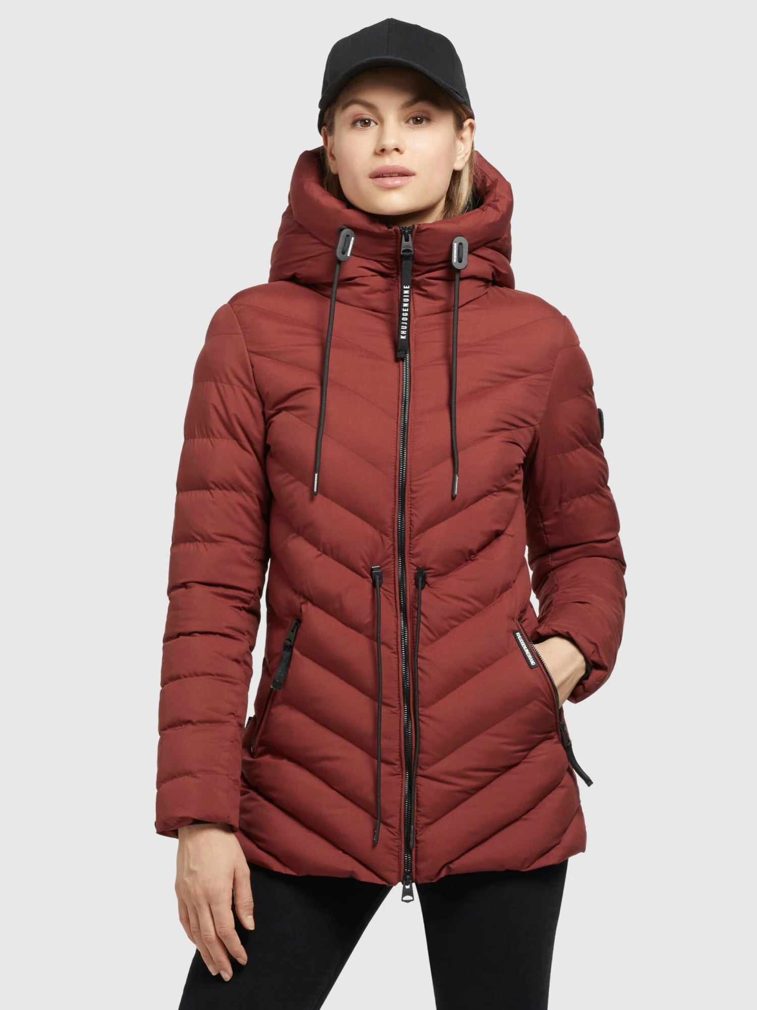 Khujo Vestes De Mi-saison Veste Mi-saison Noomi Femme Rouge Rouille 4 Khujo Vestes De Mi-saison Veste Mi-saison Noomi Femme Rouge Rouille - Image 4