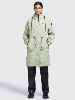 Khujo Manteaux De Mi-saison Manteau Mi-saison Silica Femme Vert Pastel -Khujo Boutique 266b747ffe70988f30ad38a8206ded41