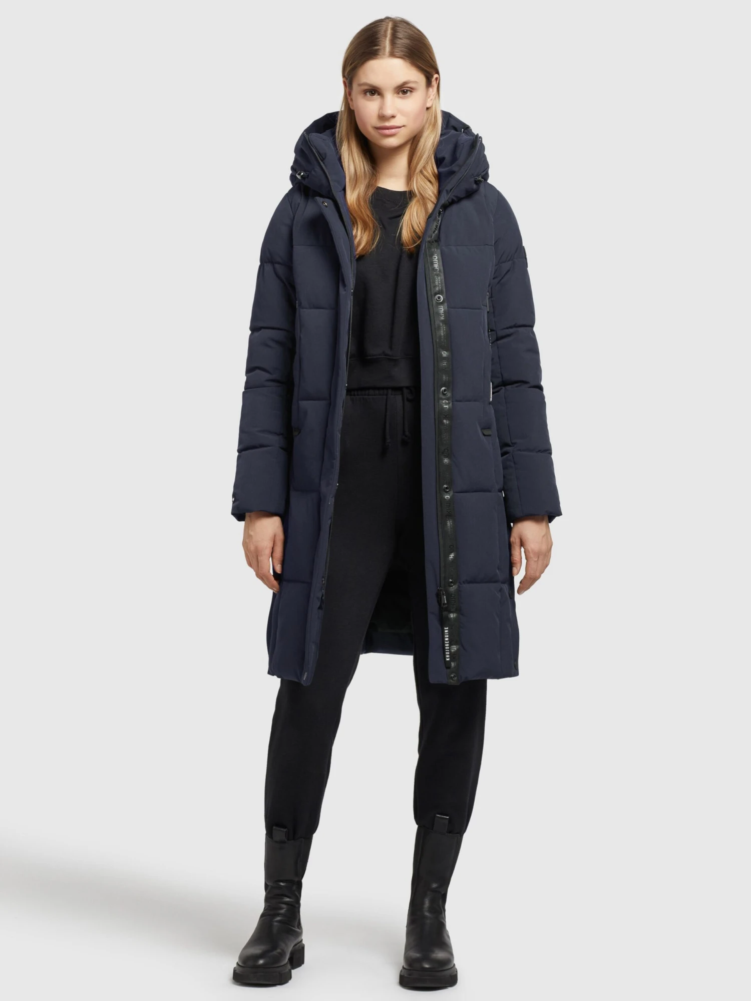 Khujo Manteaux De Mi-saison Manteau Mi-saison Namita Femme Bleu Marine 3 Khujo Manteaux De Mi-saison Manteau Mi-saison Namita Femme Bleu Marine - Image 3