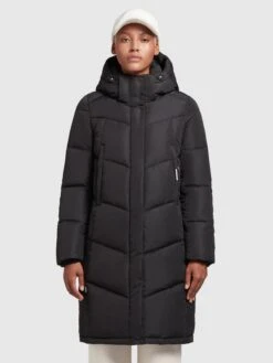 Khujo Manteaux Dhiver Manteau D’hiver Limetta Femme Noir
