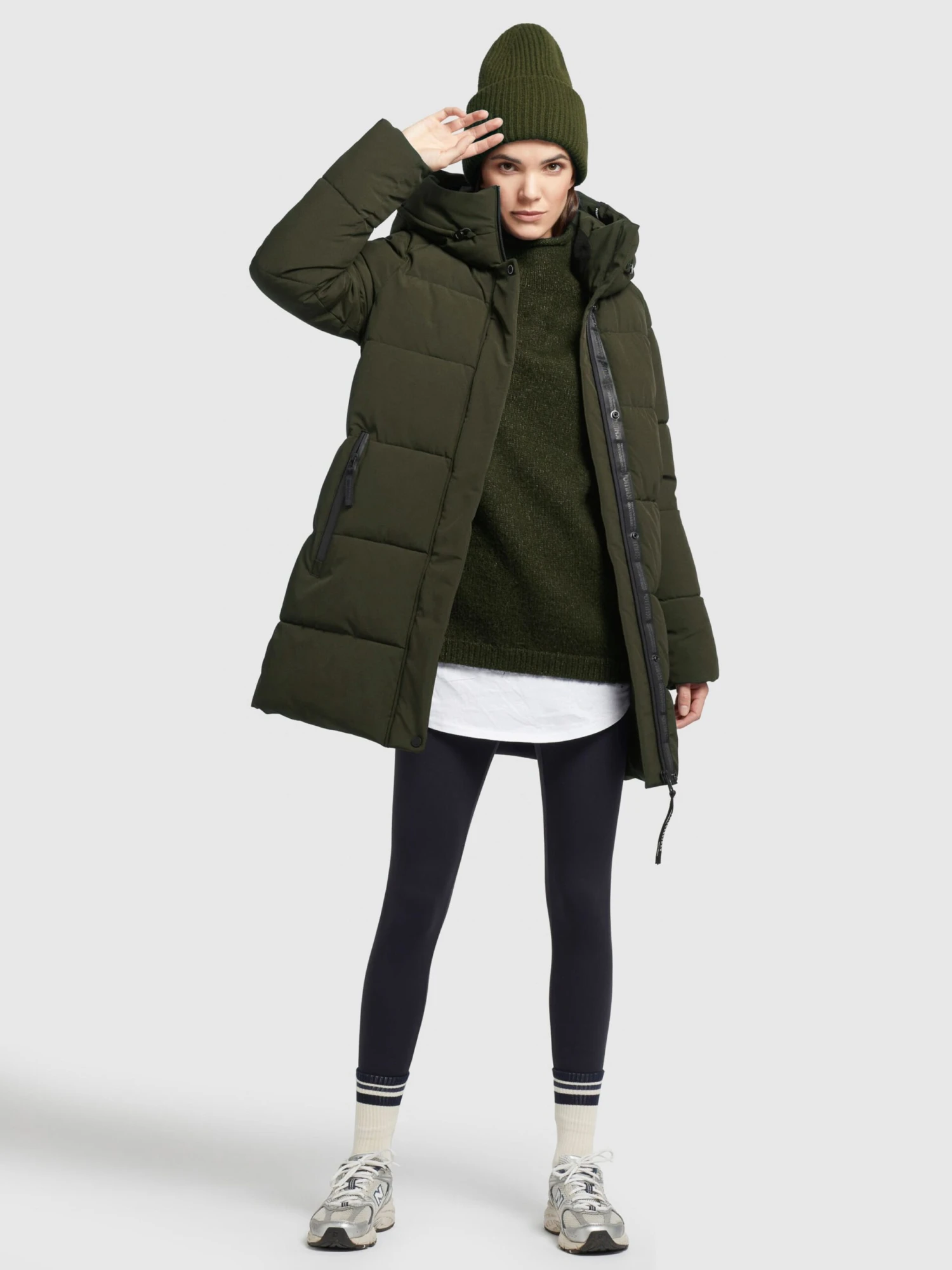 Khujo Manteaux Courts Manteau D’hiver Wente Femme Kaki 3 Khujo Manteaux Courts Manteau D’hiver Wente Femme Kaki - Image 3