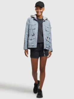 Khujo Vestes De Mi-saison Veste Mi-saison FLAMES Femme Bleu Clair -Khujo Boutique 308e8067b8252825da4dd455dece3189