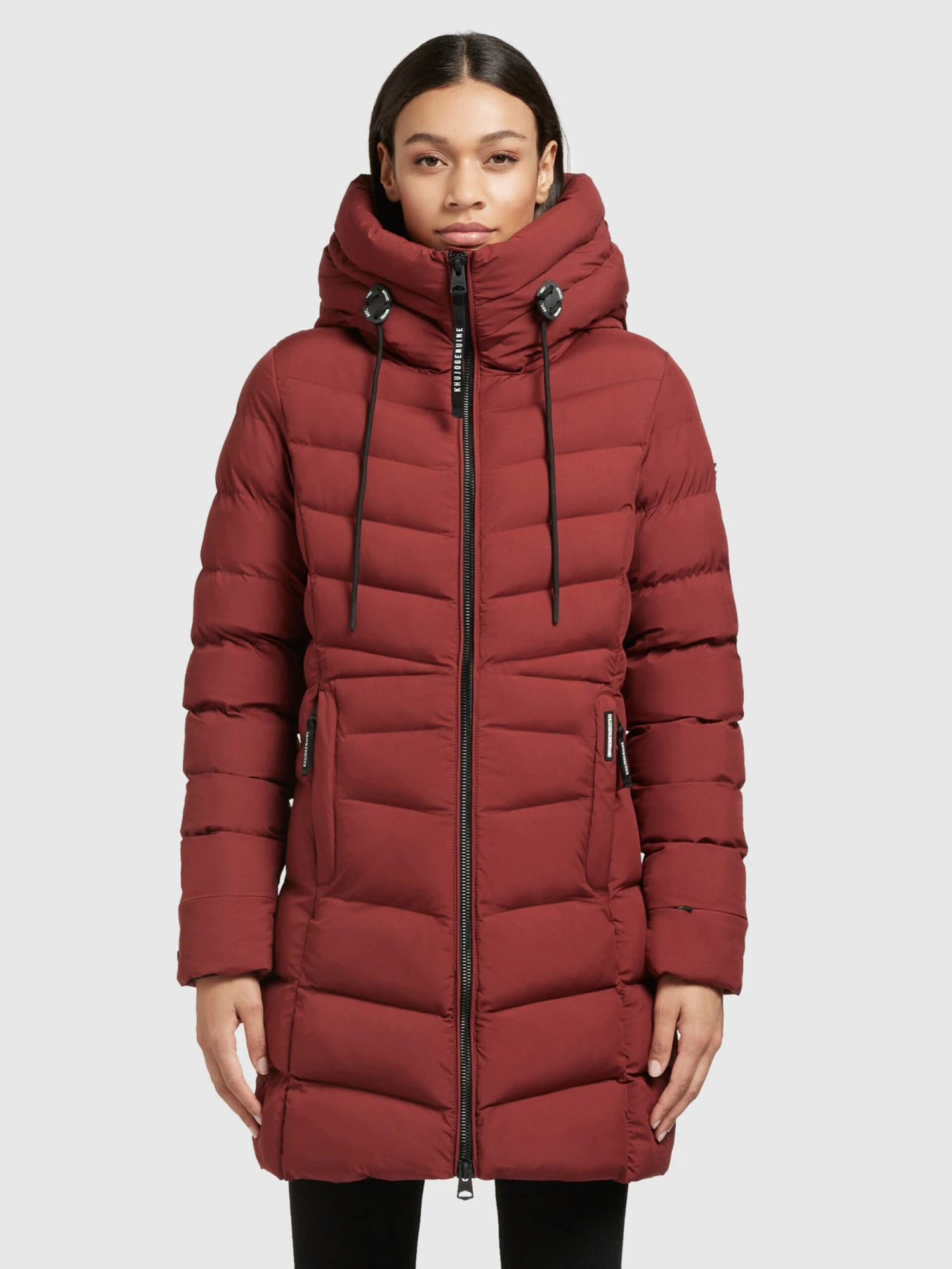 Khujo Manteaux Courts Manteau D’hiver Tuhani Femme Rouge Rouille 2 Khujo Manteaux Courts Manteau D’hiver Tuhani Femme Rouge Rouille - Image 2
