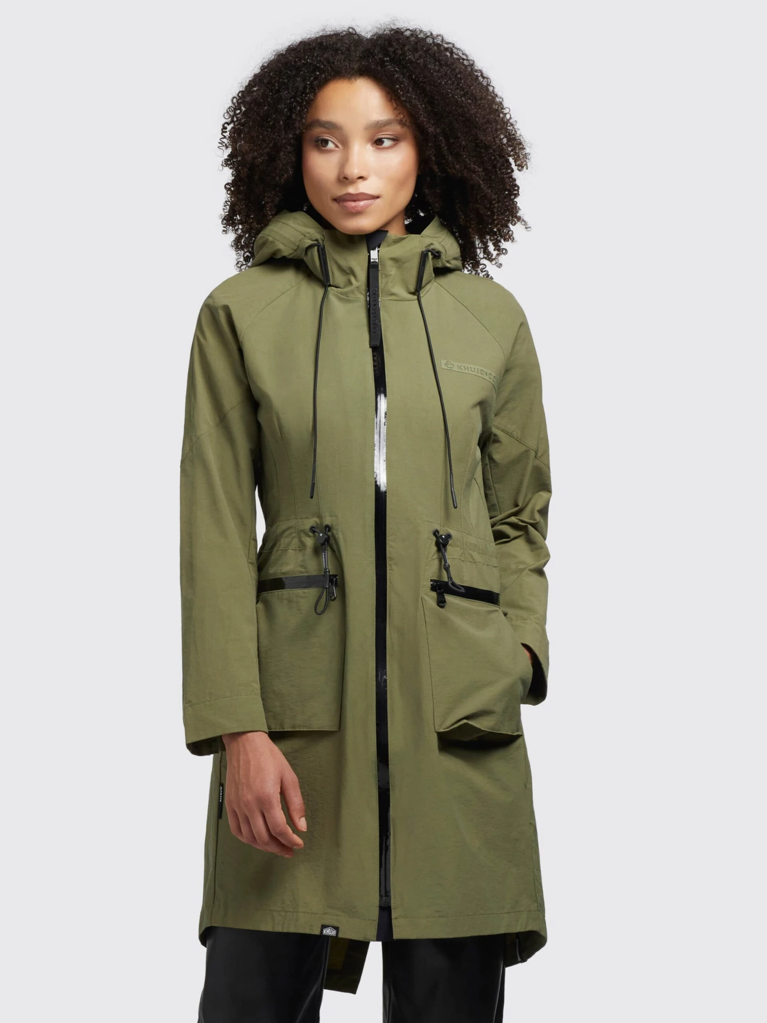 Khujo Parkas Parka Mi-saison Femme Olive 2 Khujo Parkas Parka Mi-saison Femme Olive - Image 2