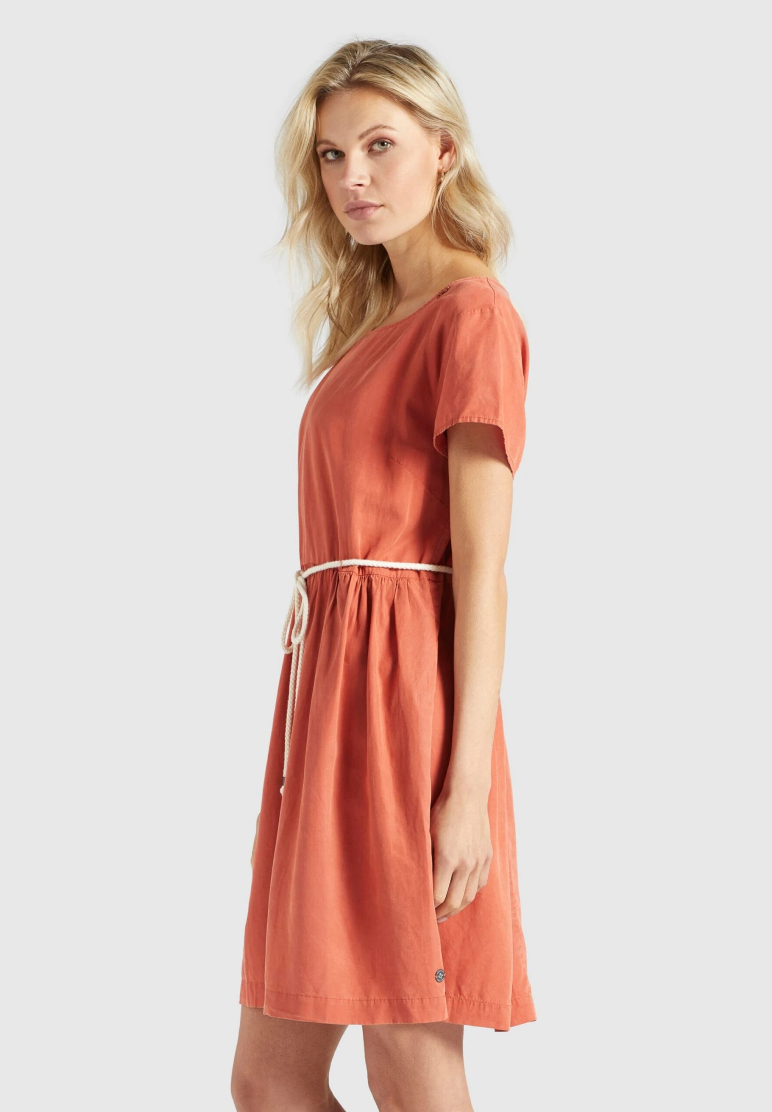 Khujo Mini-robes Robe ASBA Femme Orange 4 Khujo Mini-robes Robe ASBA Femme Orange - Image 4