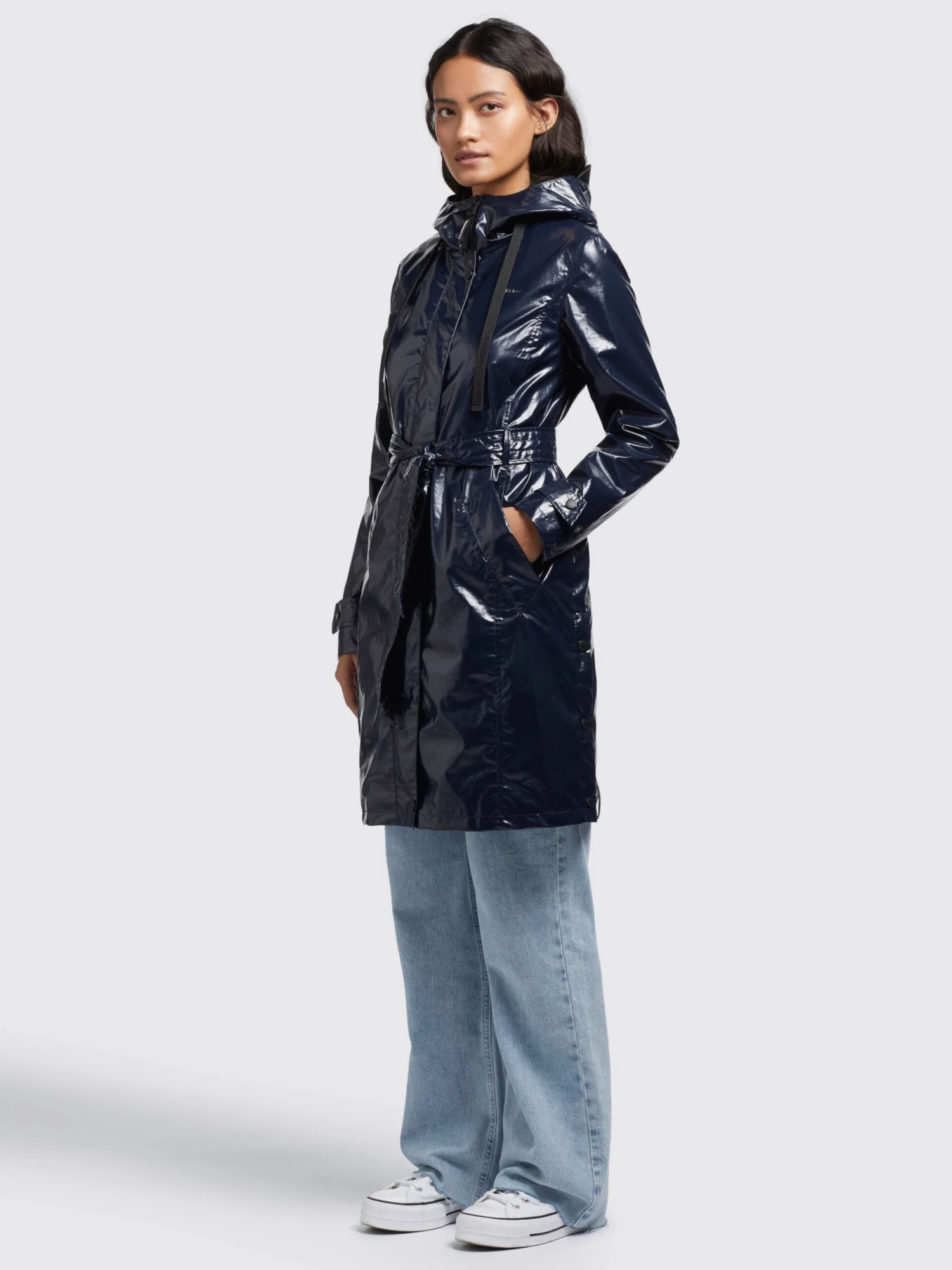 Khujo Manteaux De Pluie Manteau Mi-saison Alecia Femme Bleu Nuit 3 Khujo Manteaux De Pluie Manteau Mi-saison Alecia Femme Bleu Nuit - Image 3