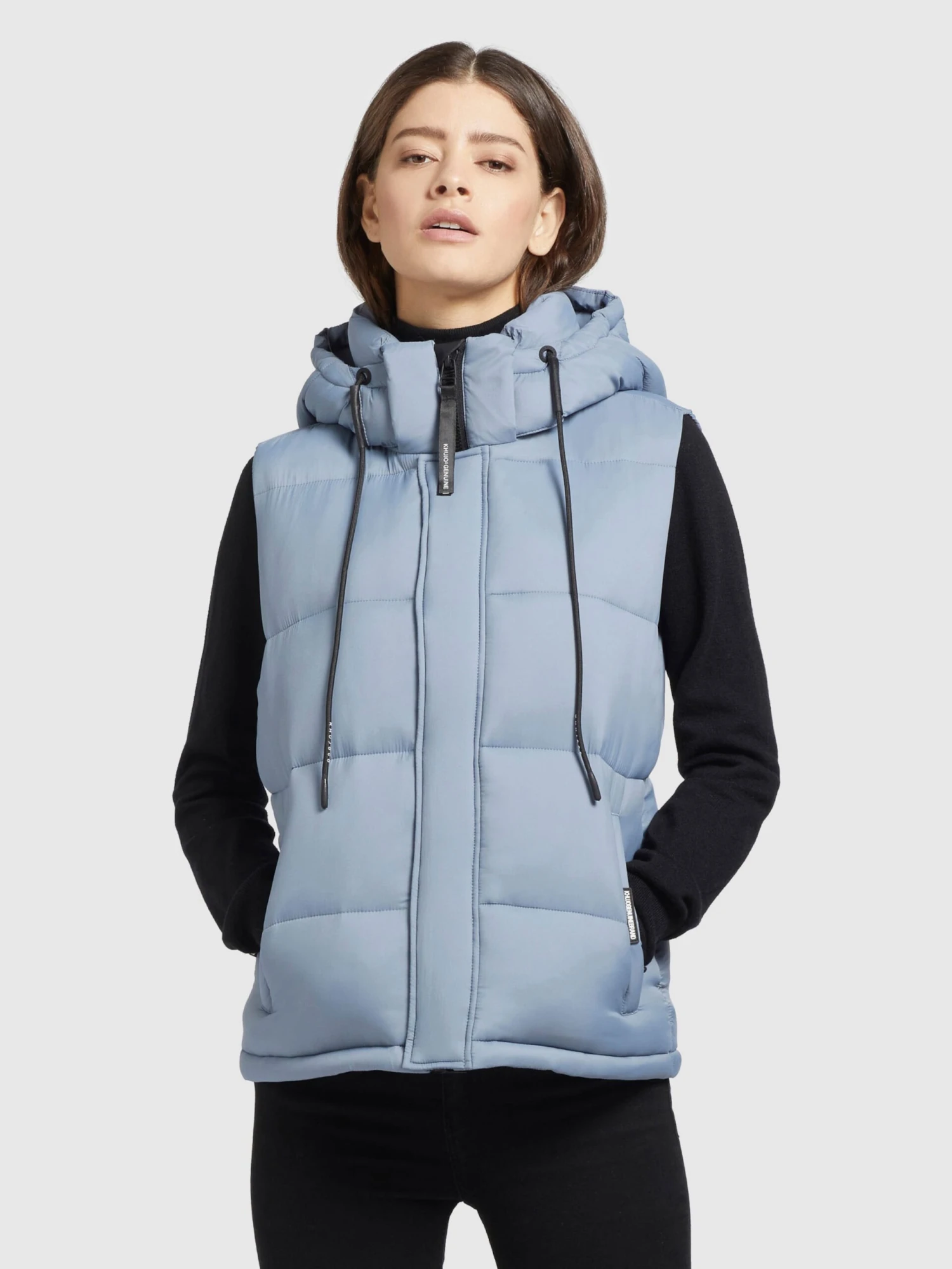 Khujo Vestes Sans Manches Gilet Eden Femme Bleu Clair 2 Khujo Vestes Sans Manches Gilet Eden Femme Bleu Clair - Image 2