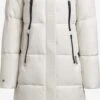 Khujo Manteaux Dhiver Manteau D’hiver Melona Femme Blanc Perle
