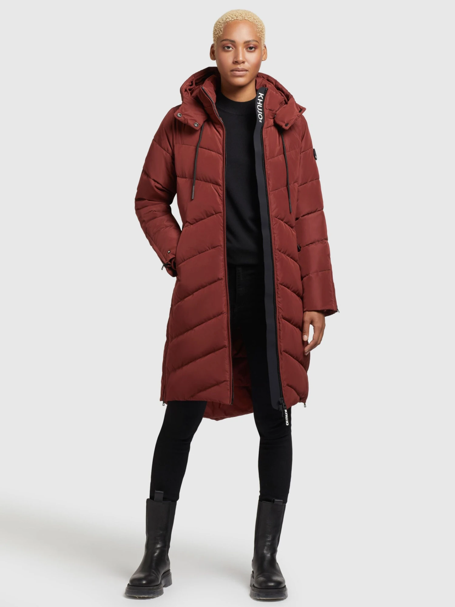 Khujo Manteaux Dhiver Manteau D’hiver Huba Femme Rouge Carmin 6 Khujo Manteaux Dhiver Manteau D’hiver Huba Femme Rouge Carmin - Image 6