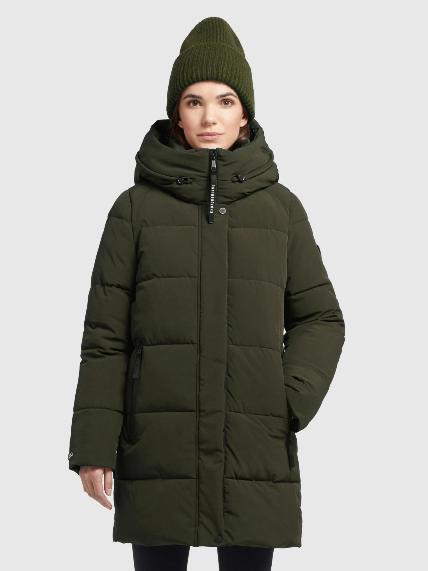 Khujo Manteaux Courts Manteau D’hiver Wente Femme Kaki 2 Khujo Manteaux Courts Manteau D’hiver Wente Femme Kaki - Image 2