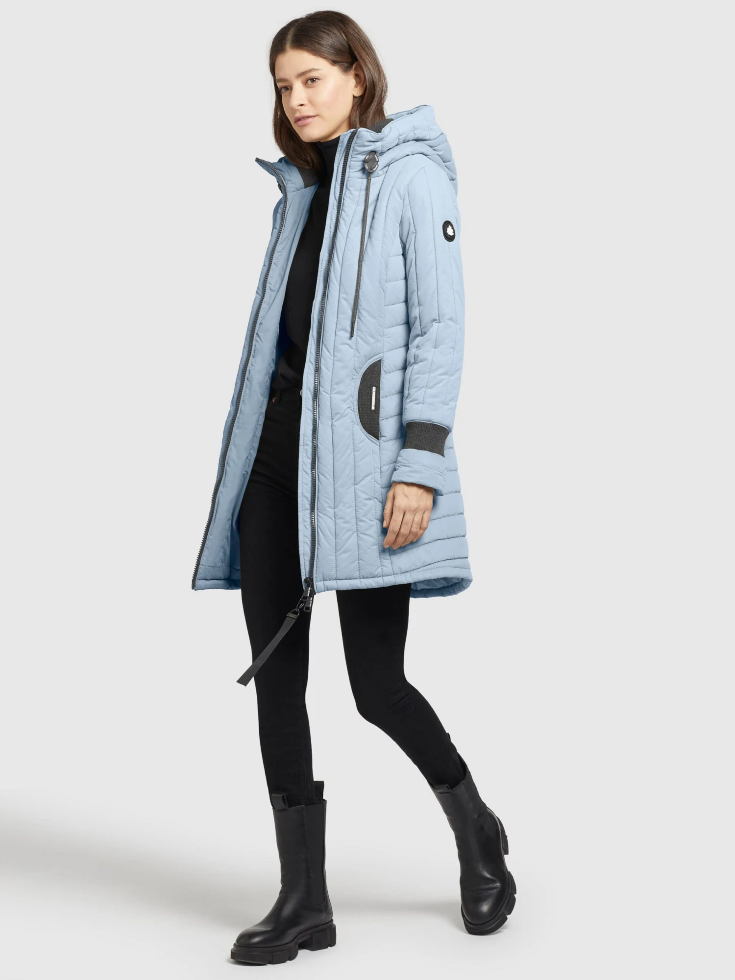Khujo Manteaux De Mi-saison Manteau Mi-saison Jerry Femme Bleu Clair 6 Khujo Manteaux De Mi-saison Manteau Mi-saison Jerry Femme Bleu Clair - Image 6