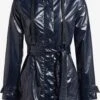 Khujo Manteaux De Pluie Manteau Mi-saison Alecia Femme Bleu Nuit