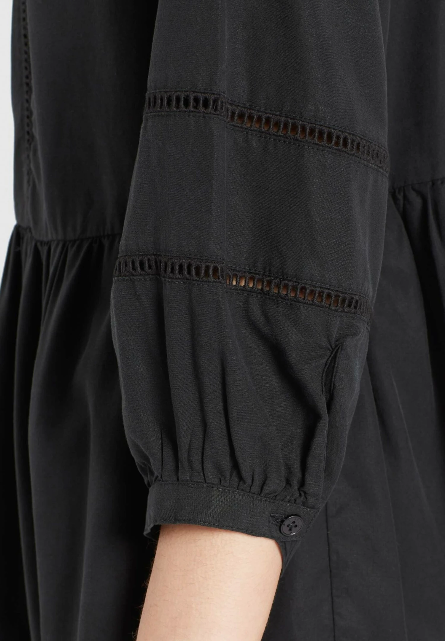 Khujo Robes Fluides Robe-chemise Crepes Femme Noir 6 Khujo Robes Fluides Robe-chemise Crepes Femme Noir - Image 6