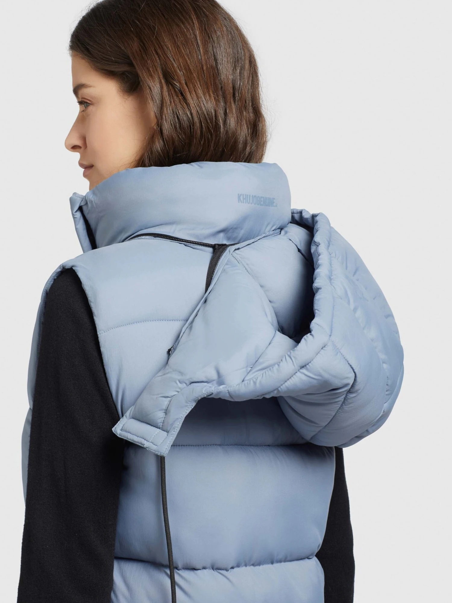Khujo Vestes Sans Manches Gilet Eden Femme Bleu Clair 8 Khujo Vestes Sans Manches Gilet Eden Femme Bleu Clair - Image 8
