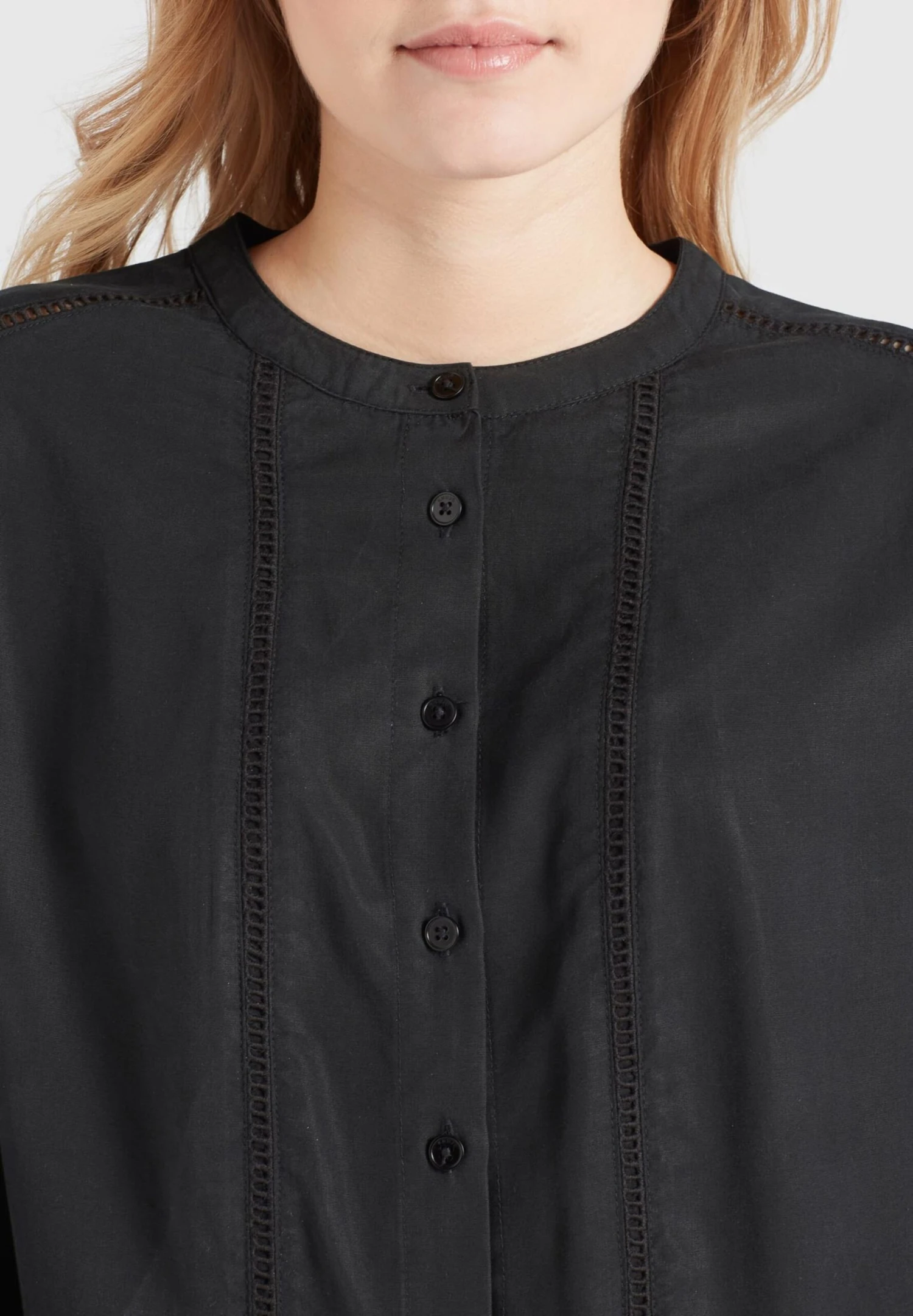 Khujo Robes Fluides Robe-chemise Crepes Femme Noir 5 Khujo Robes Fluides Robe-chemise Crepes Femme Noir - Image 5