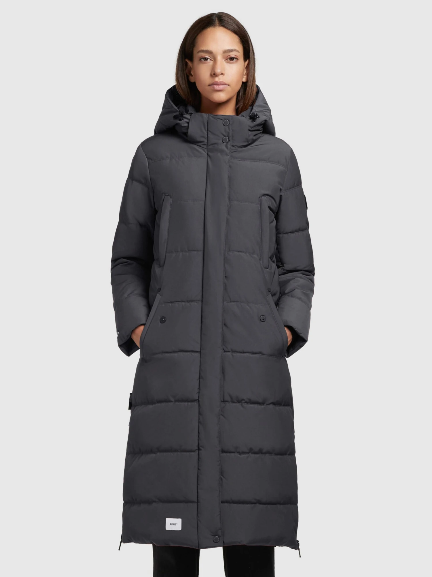 Khujo Manteaux Dhiver Manteau D’hiver Kleo Femme Gris Foncé 2 Khujo Manteaux Dhiver Manteau D’hiver Kleo Femme Gris Foncé - Image 2