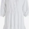 Khujo Robes Fluides Robe-chemise Crepes Femme Blanc