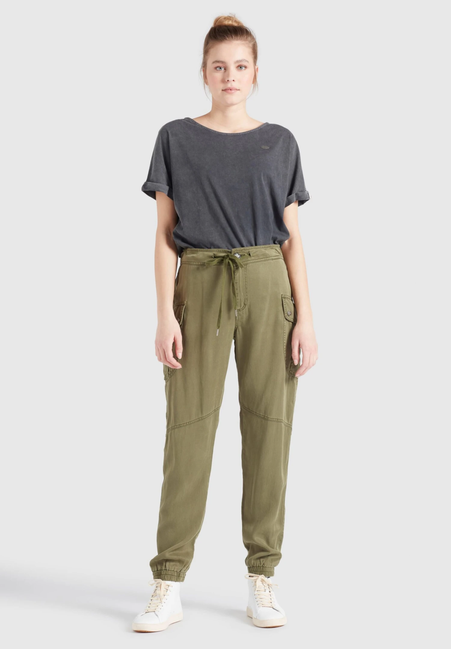 Khujo Pantalons Cargo Effilé Pantalon Cargo Joslin Femme Olive 3 Khujo Pantalons Cargo Effilé Pantalon Cargo Joslin Femme Olive - Image 3