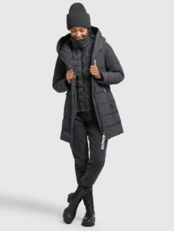 Khujo Manteaux Courts Manteau D’hiver Floyt Femme Gris Foncé 13 Khujo Manteaux Courts Manteau D’hiver Floyt Femme Gris Foncé -Khujo Boutique 542caea8563041d5bc868345c48f728b