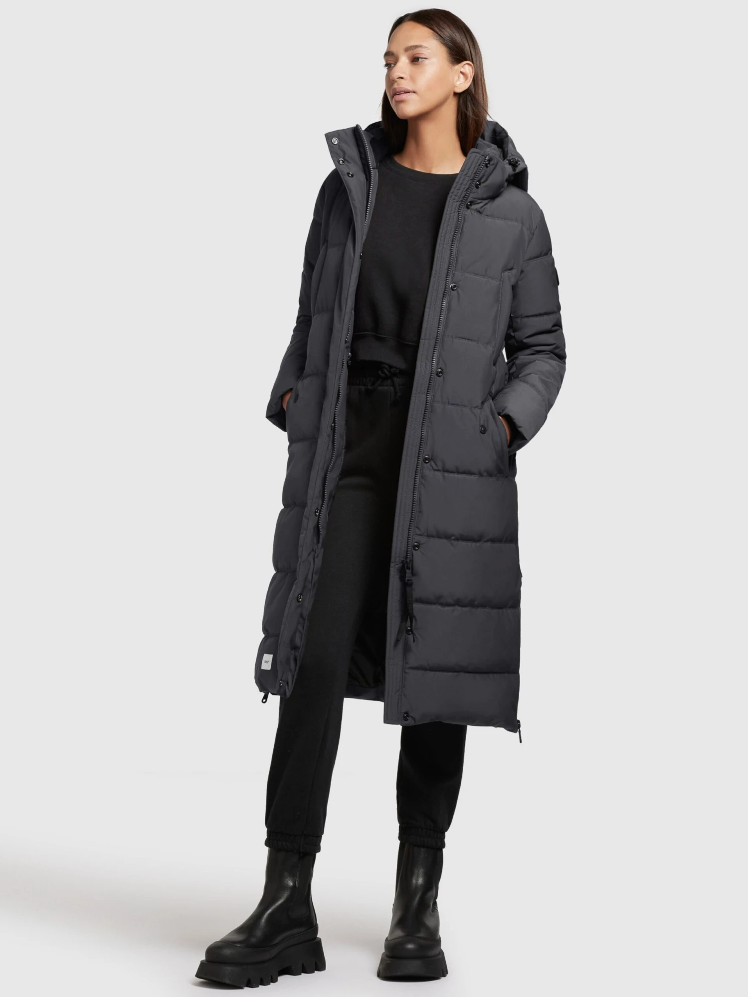 Khujo Manteaux Dhiver Manteau D’hiver Kleo Femme Gris Foncé 6 Khujo Manteaux Dhiver Manteau D’hiver Kleo Femme Gris Foncé - Image 6