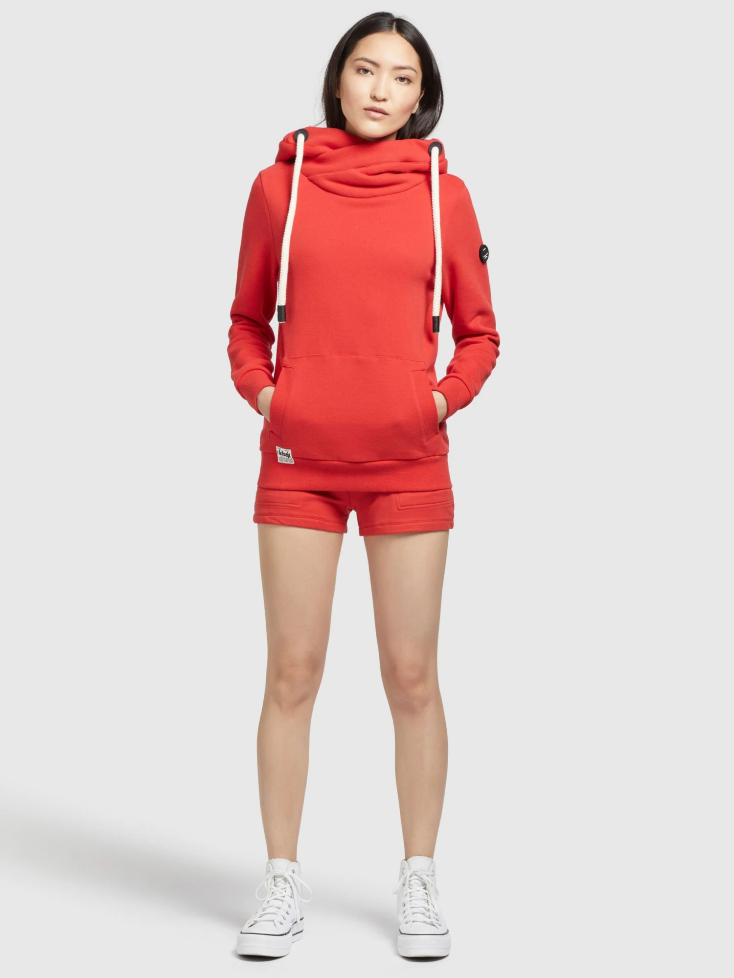 Khujo Sweats à Capuche Sweat-shirt Rhabea Femme Rouge Orangé 3 Khujo Sweats à Capuche Sweat-shirt Rhabea Femme Rouge Orangé - Image 3