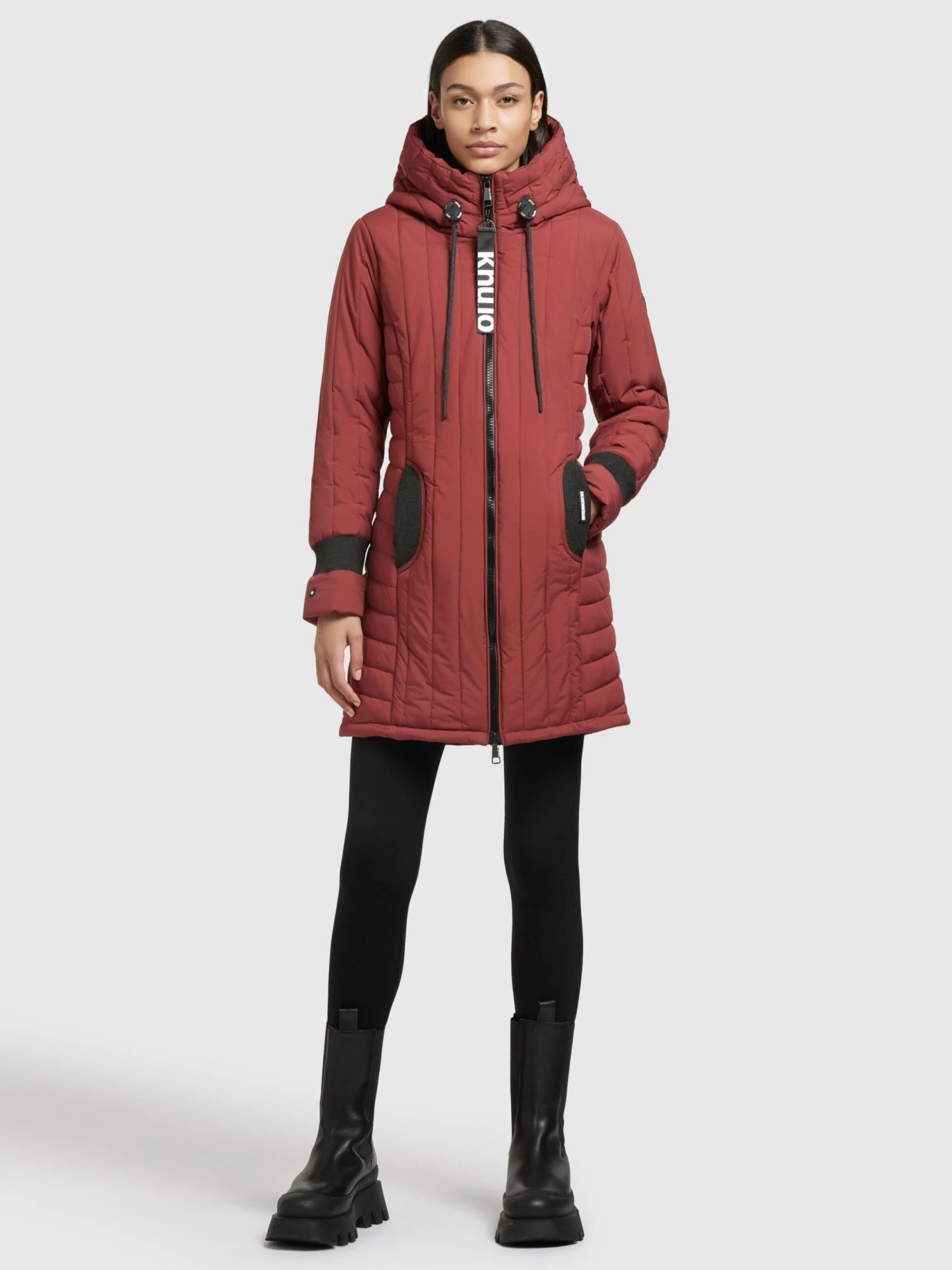 Khujo Vestes Dhiver Veste D’hiver Jerry Femme Rouge Rouille 3 Khujo Vestes Dhiver Veste D’hiver Jerry Femme Rouge Rouille - Image 3