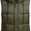 Khujo Vestes Sans Manches Gilet Eden Femme Kaki