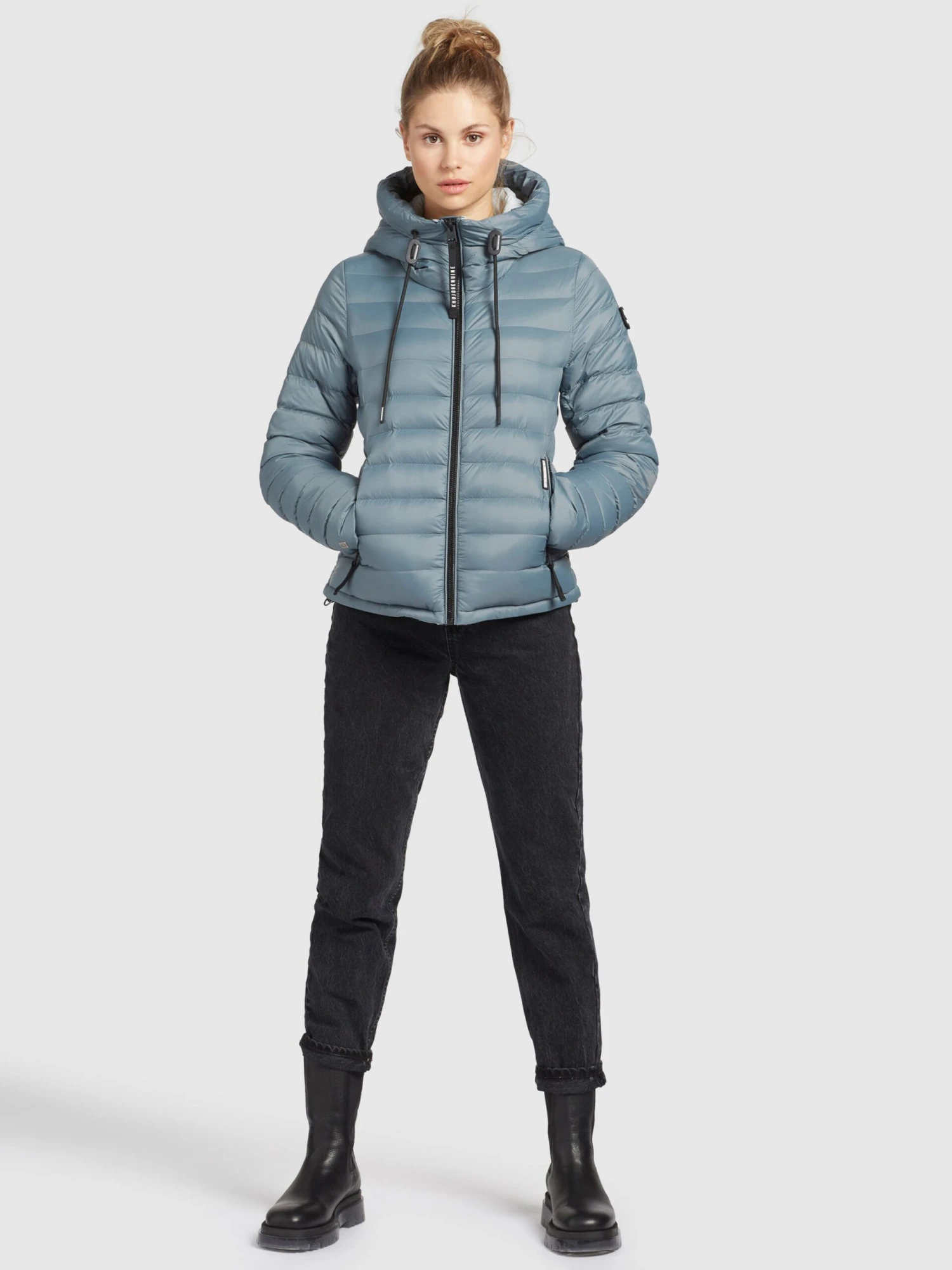 Khujo Vestes De Mi-saison Veste Mi-saison Lovina Femme Bleu-gris 5 Khujo Vestes De Mi-saison Veste Mi-saison Lovina Femme Bleu-gris - Image 5