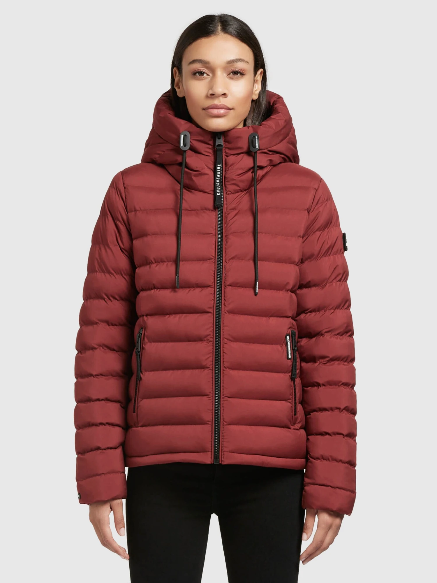 Khujo Vestes De Mi-saison Veste Mi-saison Lovina Femme Rouge Foncé 2 Khujo Vestes De Mi-saison Veste Mi-saison Lovina Femme Rouge Foncé - Image 2