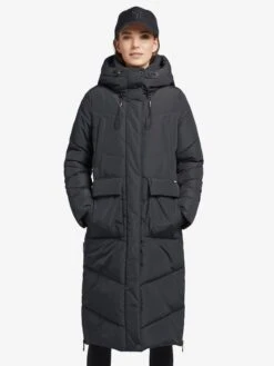 Khujo Boutique 10 Khujo Manteaux Dhiver Manteau D’hiver Elvita Femme Bleu Foncé