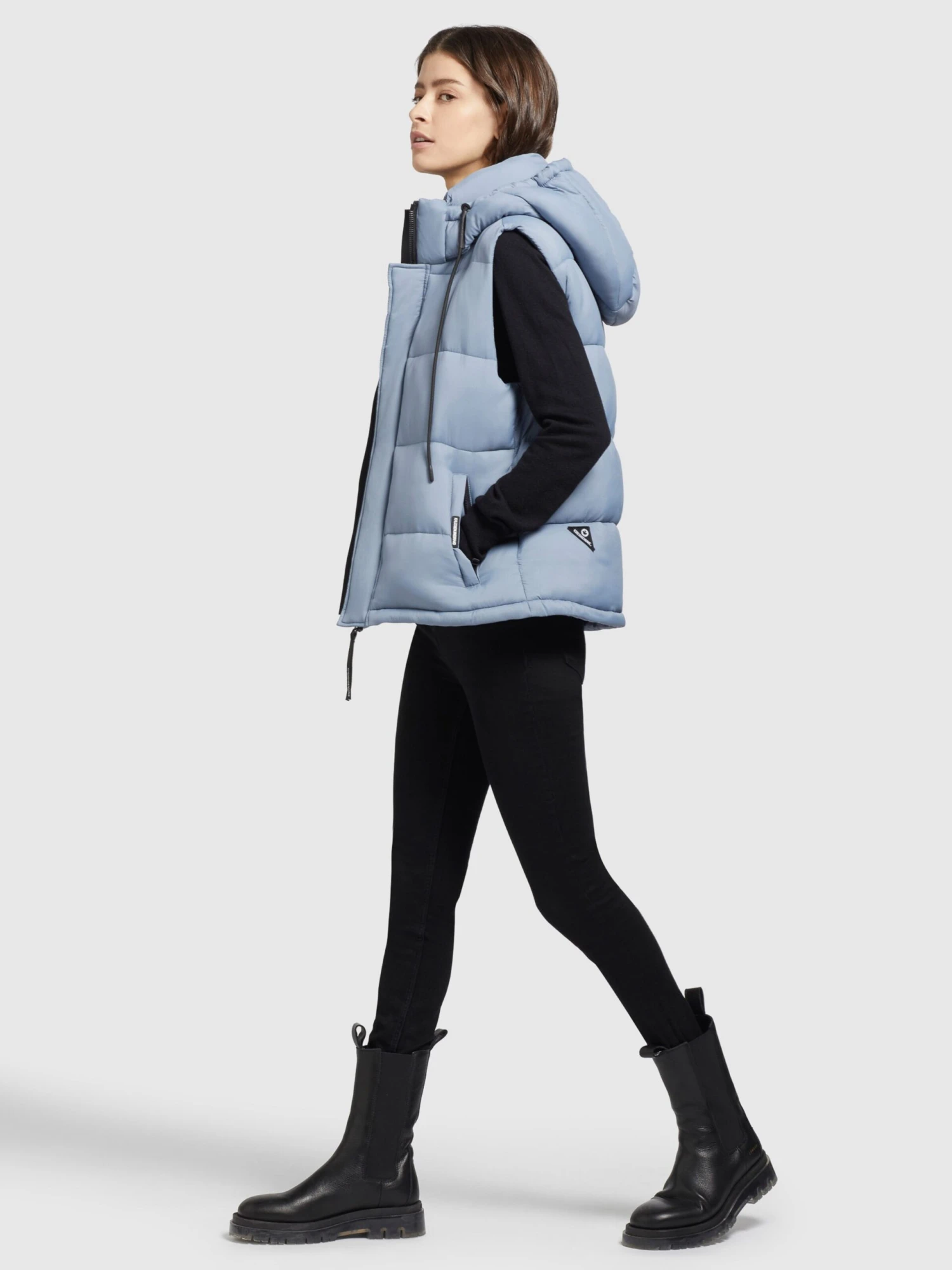 Khujo Vestes Sans Manches Gilet Eden Femme Bleu Clair 6 Khujo Vestes Sans Manches Gilet Eden Femme Bleu Clair - Image 6