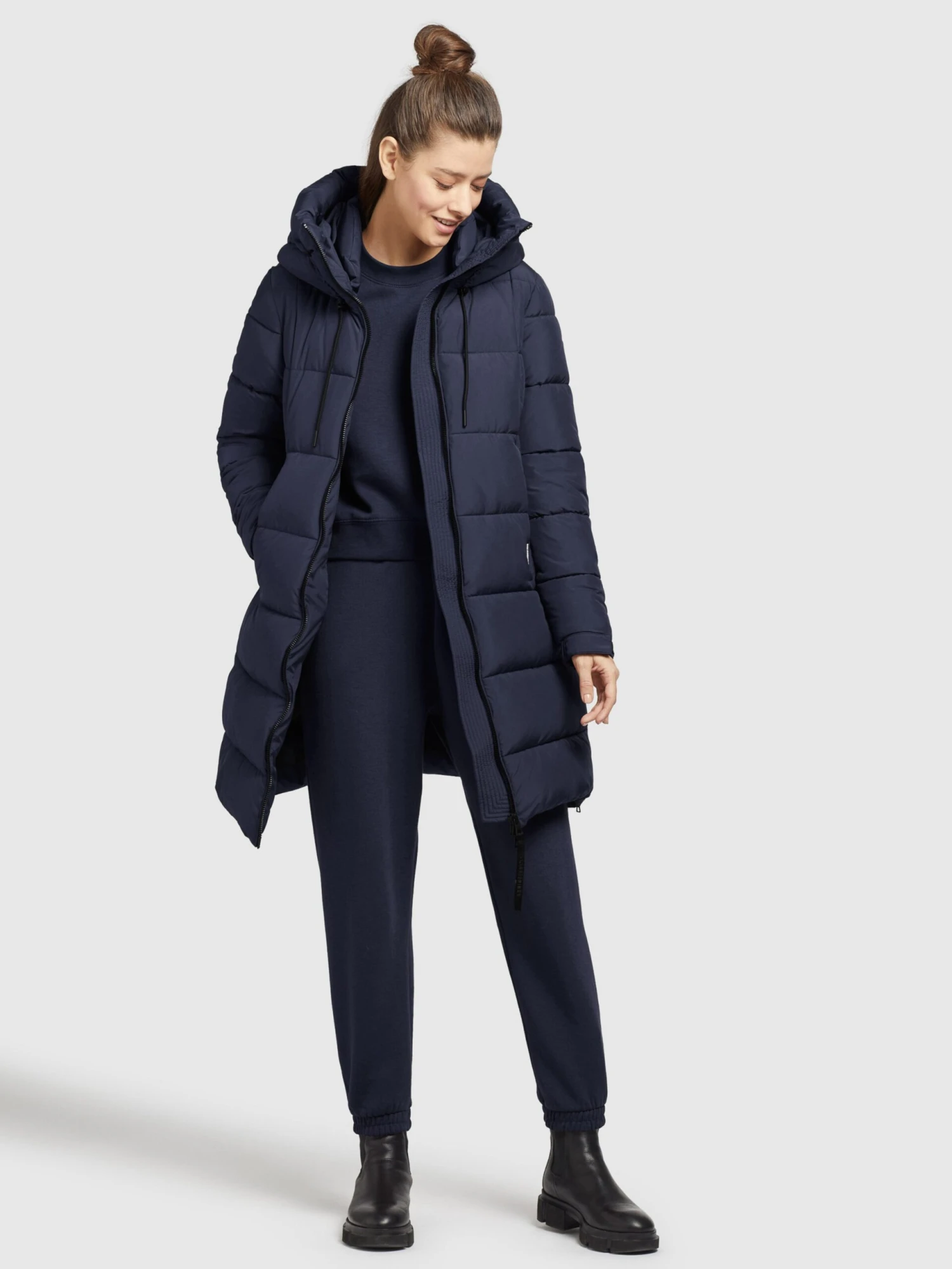 Khujo Manteaux Dhiver Manteau D’hiver Youma Femme Bleu Marine 6 Khujo Manteaux Dhiver Manteau D’hiver Youma Femme Bleu Marine - Image 6