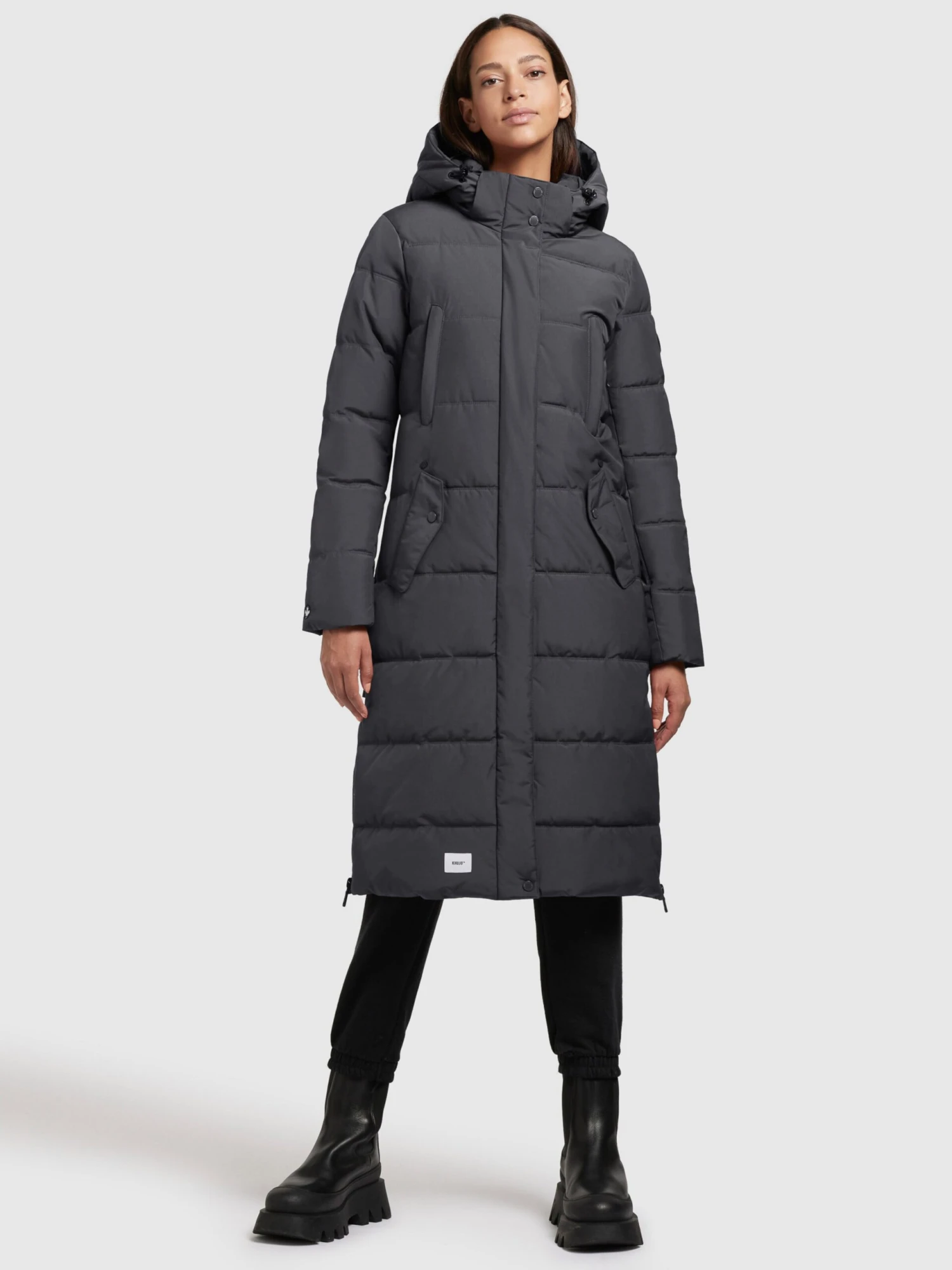 Khujo Manteaux Dhiver Manteau D’hiver Kleo Femme Gris Foncé 3 Khujo Manteaux Dhiver Manteau D’hiver Kleo Femme Gris Foncé - Image 3