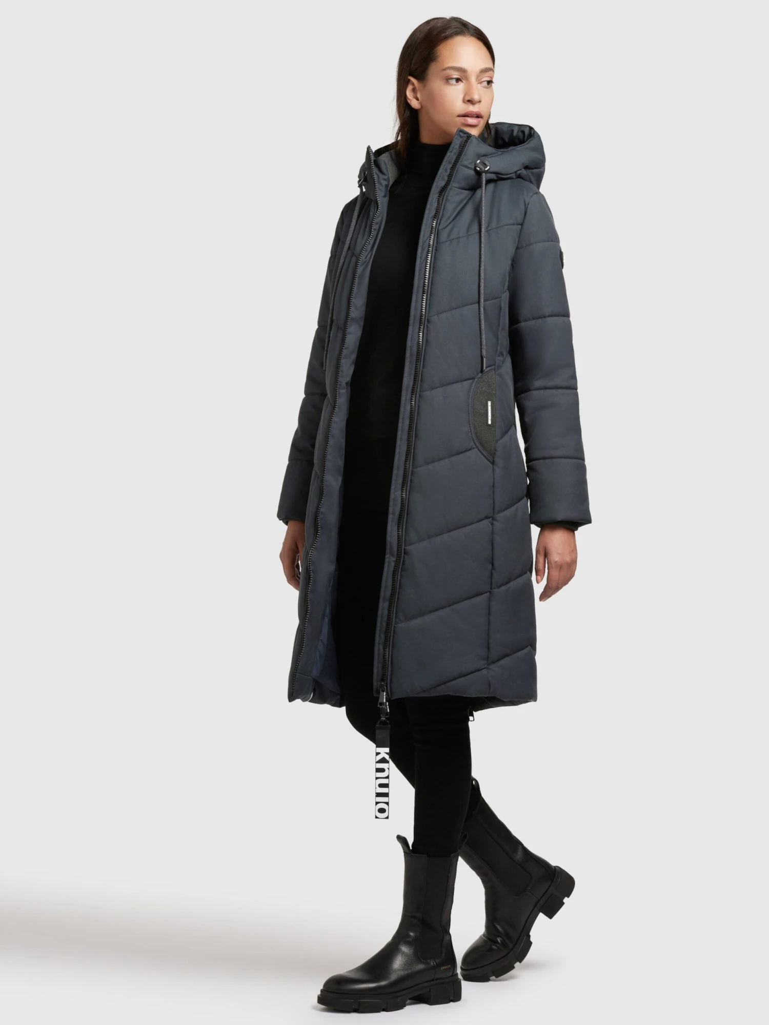Khujo Manteaux Dhiver Manteau D’hiver Aribay Femme Bleu Nuit 3 Khujo Manteaux Dhiver Manteau D’hiver Aribay Femme Bleu Nuit - Image 3