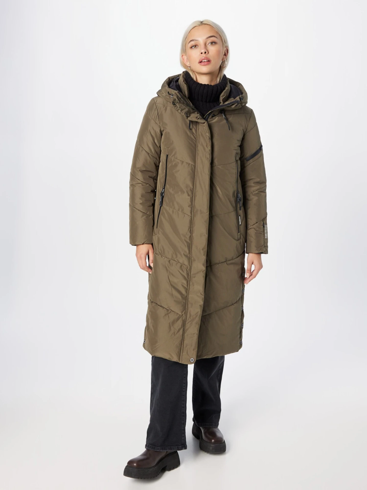 Khujo Manteaux Dhiver Manteau D’hiver Sonje 4 Femme Kaki 2 Khujo Manteaux Dhiver Manteau D’hiver Sonje 4 Femme Kaki - Image 2