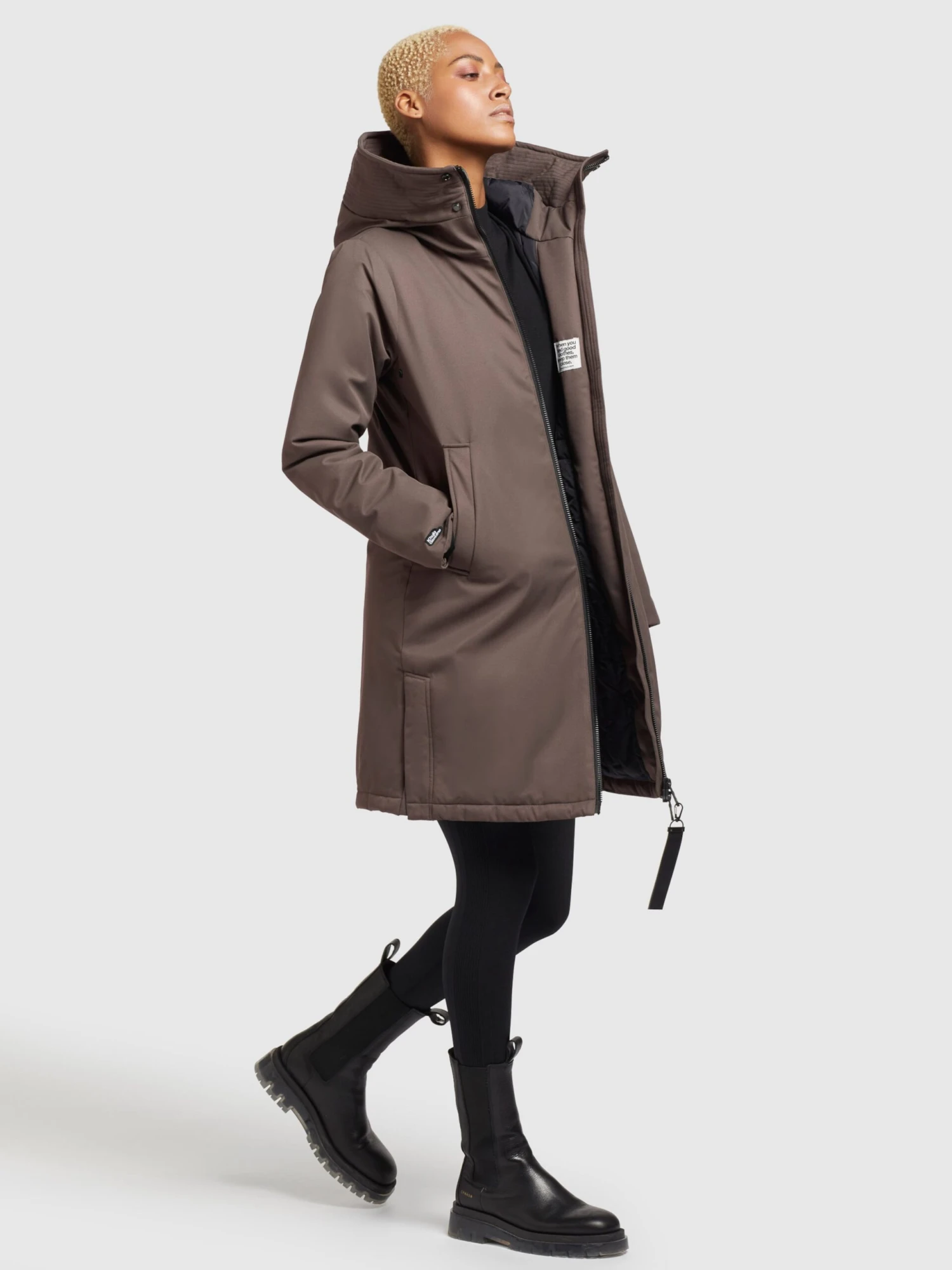 Khujo Manteaux De Mi-saison Manteau Mi-saison Lisad Femme Moka 6 Khujo Manteaux De Mi-saison Manteau Mi-saison Lisad Femme Moka - Image 6