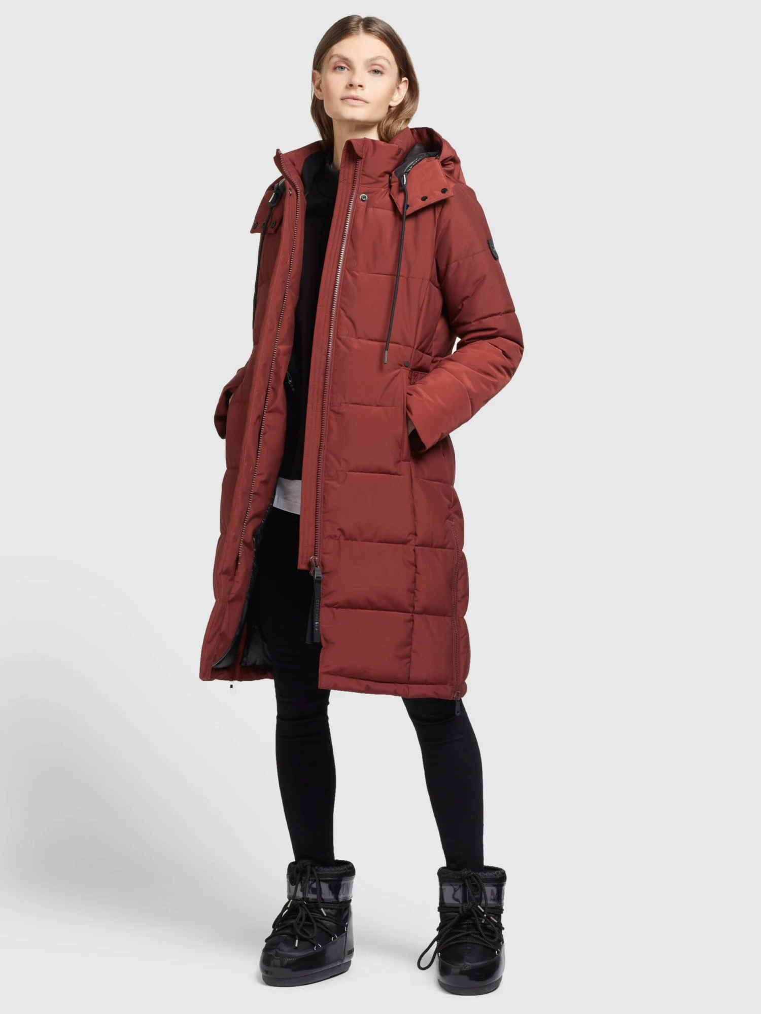 Khujo Manteaux Dhiver Manteau D’hiver Cliv Femme Rouge Rouille 3 Khujo Manteaux Dhiver Manteau D’hiver Cliv Femme Rouge Rouille - Image 3