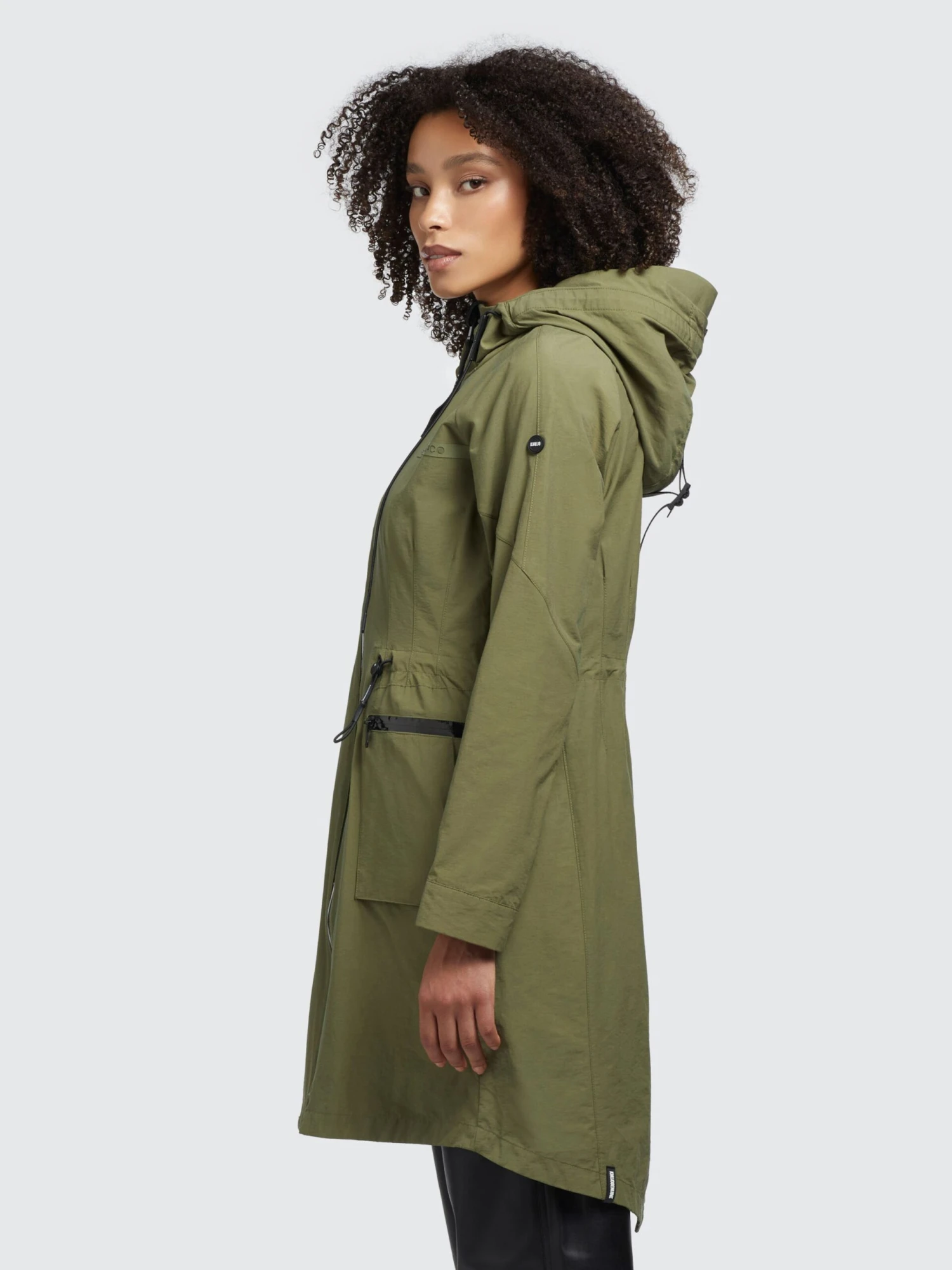 Khujo Parkas Parka Mi-saison Femme Olive 5 Khujo Parkas Parka Mi-saison Femme Olive - Image 5