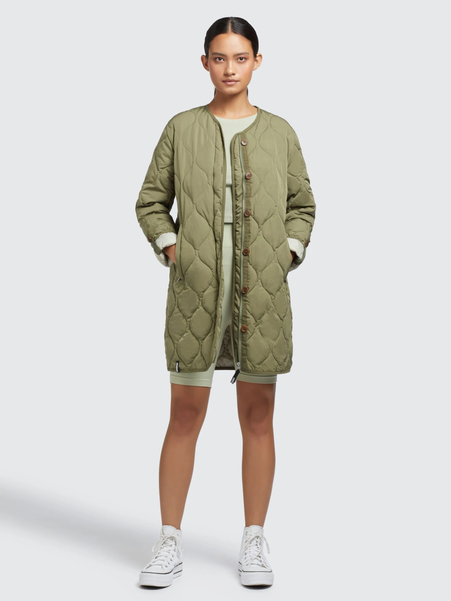 Khujo Manteaux De Mi-saison Manteau Mi-saison Sira Femme Olive 6 Khujo Manteaux De Mi-saison Manteau Mi-saison Sira Femme Olive - Image 6