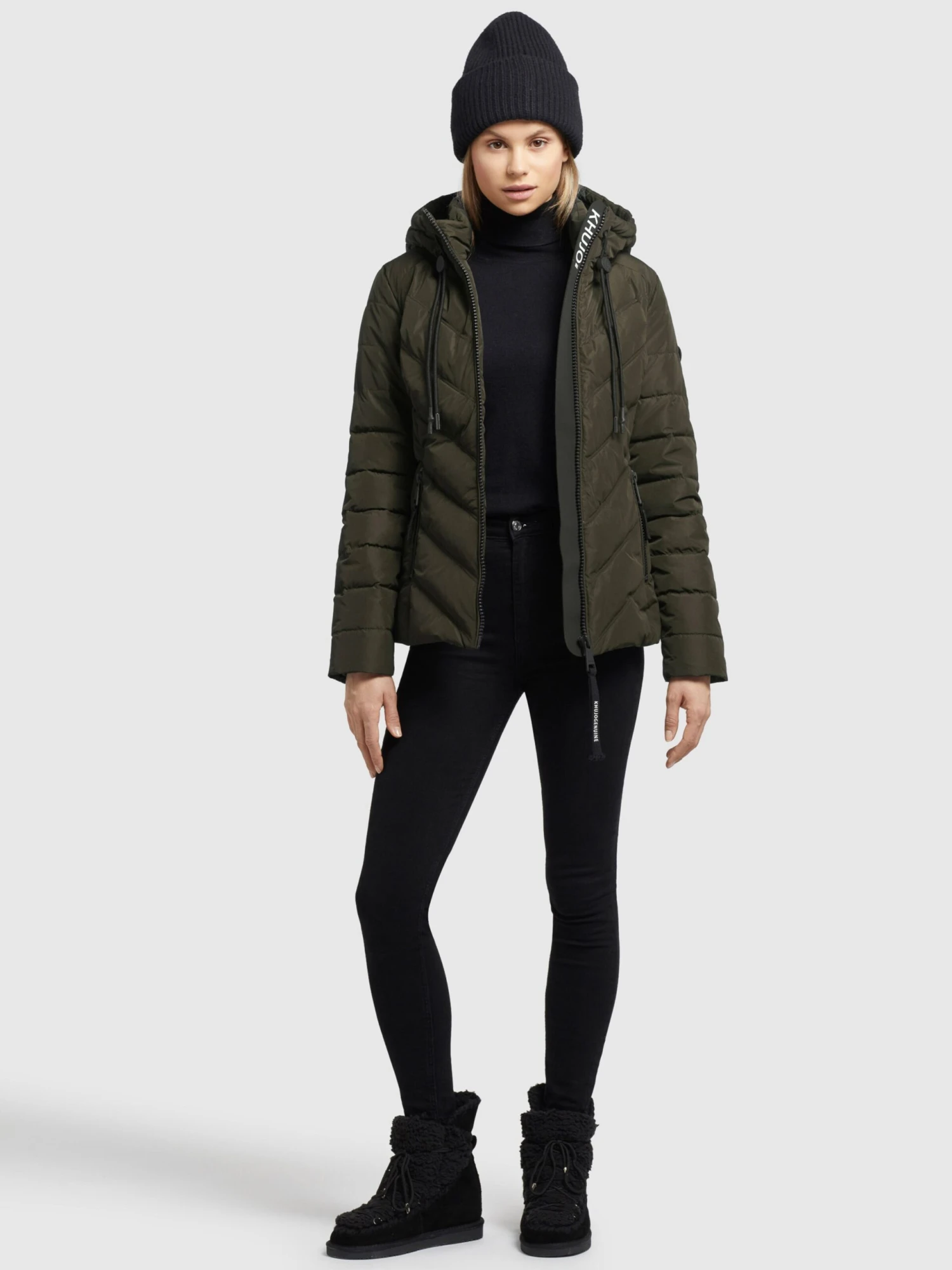 Khujo Vestes De Mi-saison Veste Mi-saison Stern Femme Kaki 3 Khujo Vestes De Mi-saison Veste Mi-saison Stern Femme Kaki - Image 3
