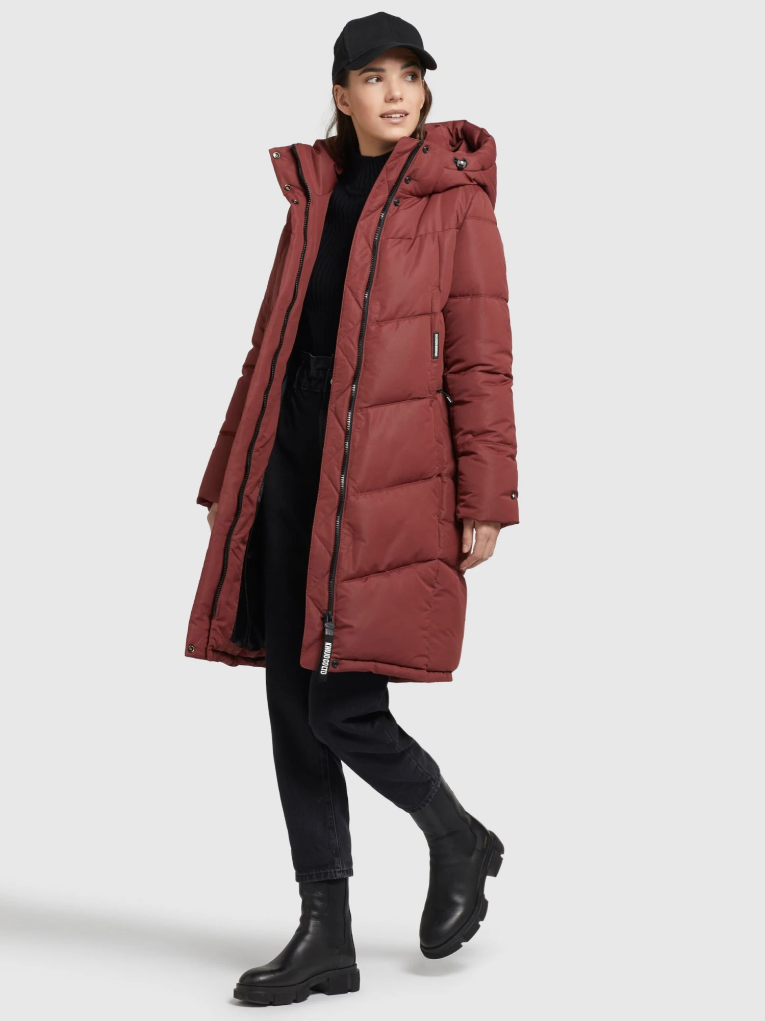 Khujo Manteaux Dhiver Manteau D’hiver Limetta Femme Rouge Rouille 2 Khujo Manteaux Dhiver Manteau D’hiver Limetta Femme Rouge Rouille - Image 2